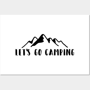 Let's Go Camping, Mountains Posters and Art